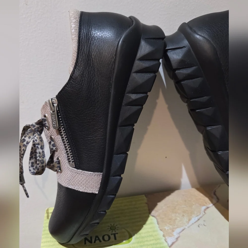 Women's Elios Beije Lizard With Black Leather & Cheetah Laces, Size 7 - Picture 15 of 16